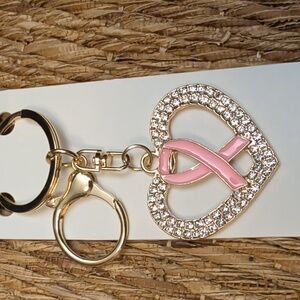 Heart & Ribbon charm with Sparkle & Enamel